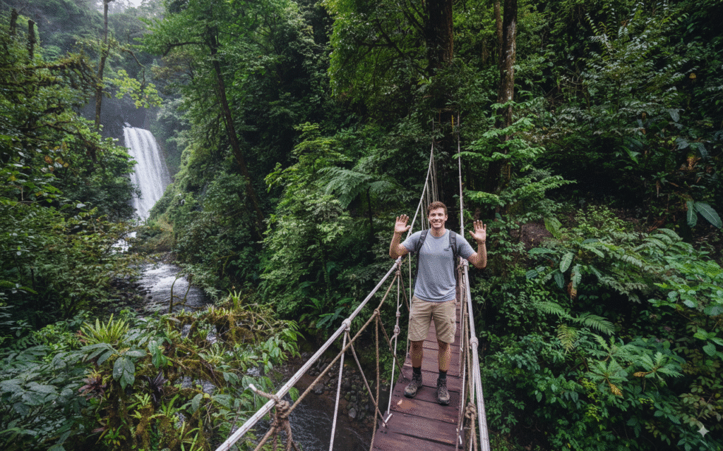 El Tigre Trail Monteverde Costa Rica, private jungle hike with hanging bridges and rainforest views