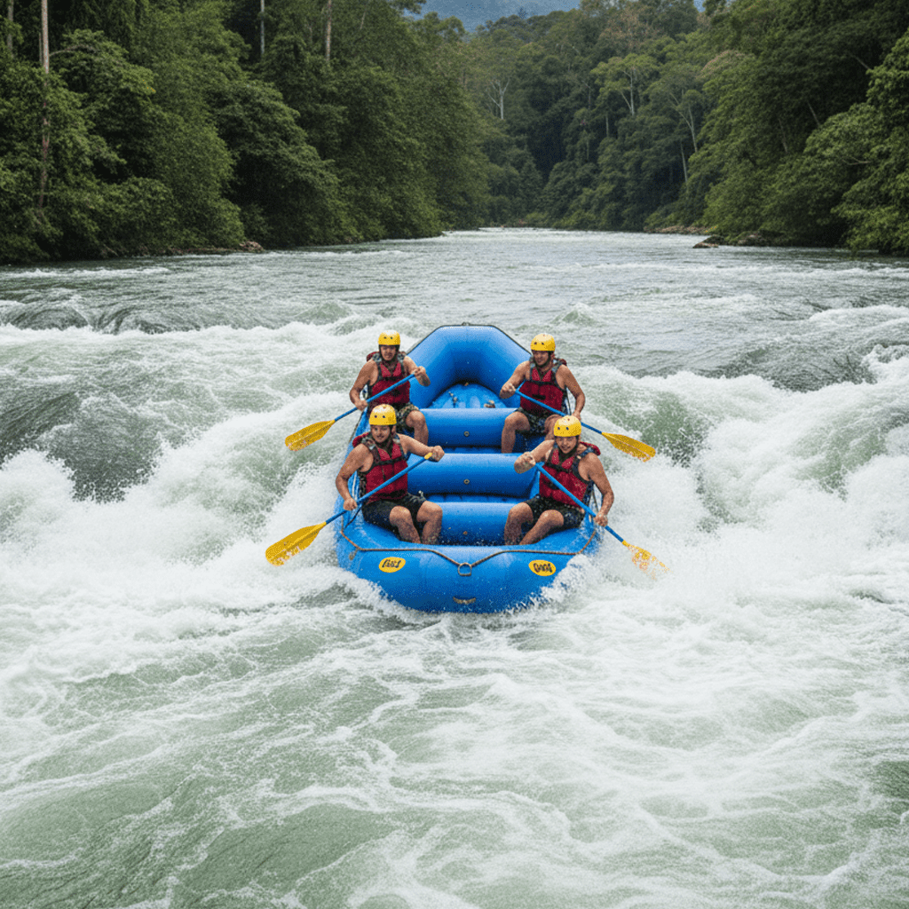 White-water rafting on the Sarapiquí River in Costa Rica