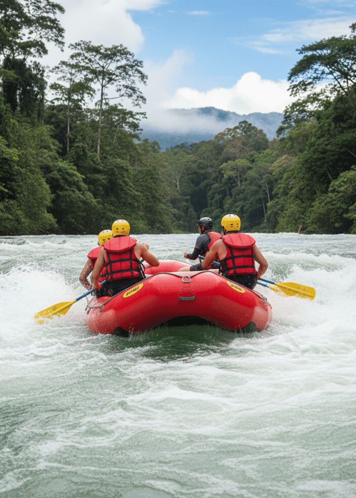 White-water rafting on the Sarapiquí River in Costa Rica