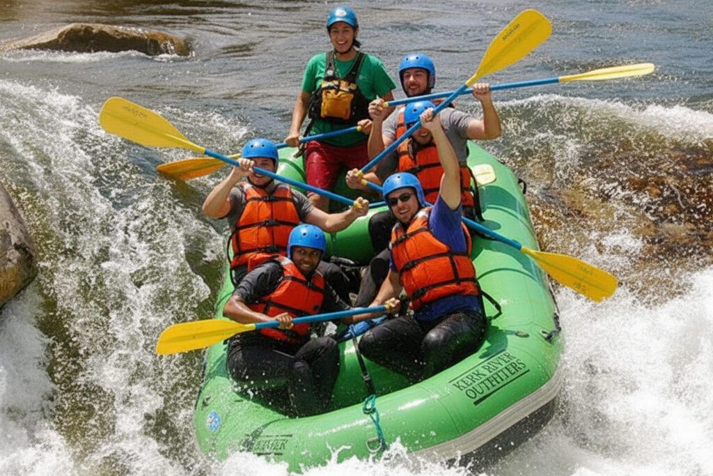 Savegre River rafting tour in Costa Rica – pristine waters, waterfalls, family-friendly adventure and part of honeymoon packages near Manuel Antonio.